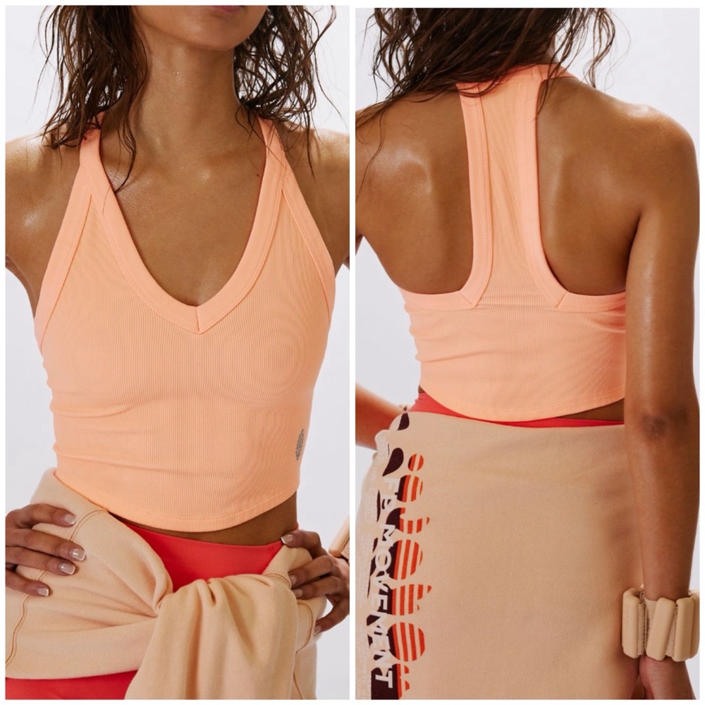 NWT | Free People Movement | Peach Ribbed Racerback Tank Top | Size M/L